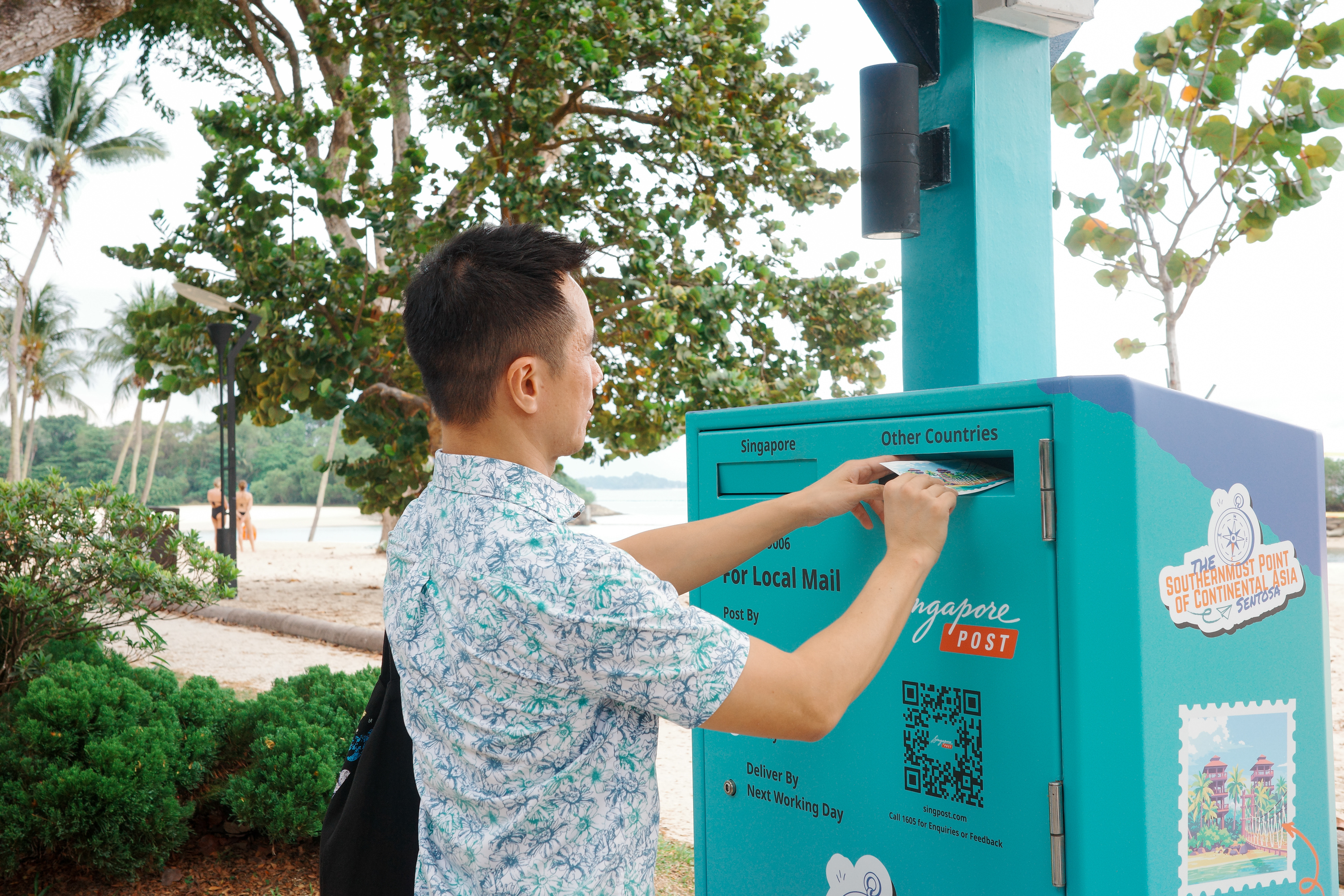 Complete your Sentosa experience by posting your postcard at Singapore's most scenic posting box